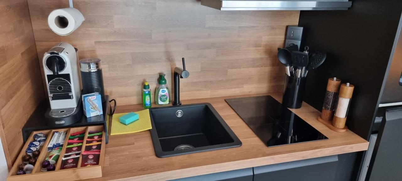 Apartment Federnest - Luxus-studio - Kingsize Boxspringbett - Home-office Mit Monitor Und Drucker - 11 Min Hbf