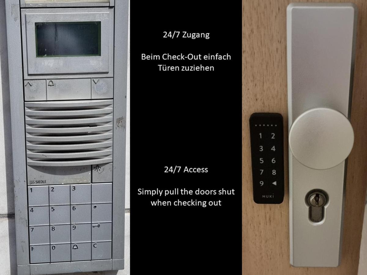 Apartment Federnest - Luxus-studio - Kingsize Boxspringbett - Home-office Mit Monitor Und Drucker - 11 Min Hbf