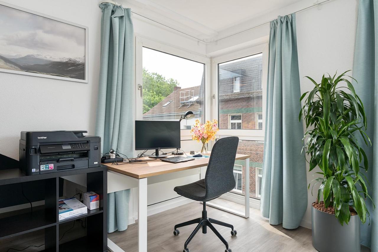 Apartment Federnest - Luxus-studio - Kingsize Boxspringbett - Home-office Mit Monitor Und Drucker - 11 Min Hbf